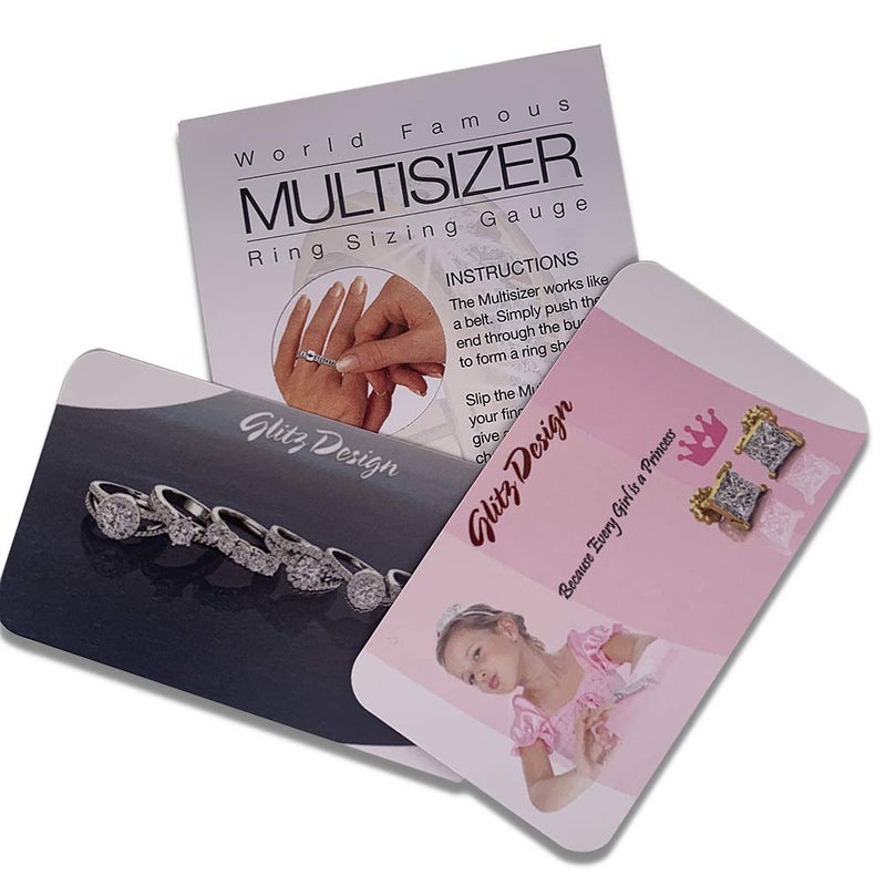 Glitz Design Ring Sizer Finger Measure for Engagement Rings, Wedding Ring Sets, Fashion Cocktail Rings and Wedding Bands for Men & Women - Image 4